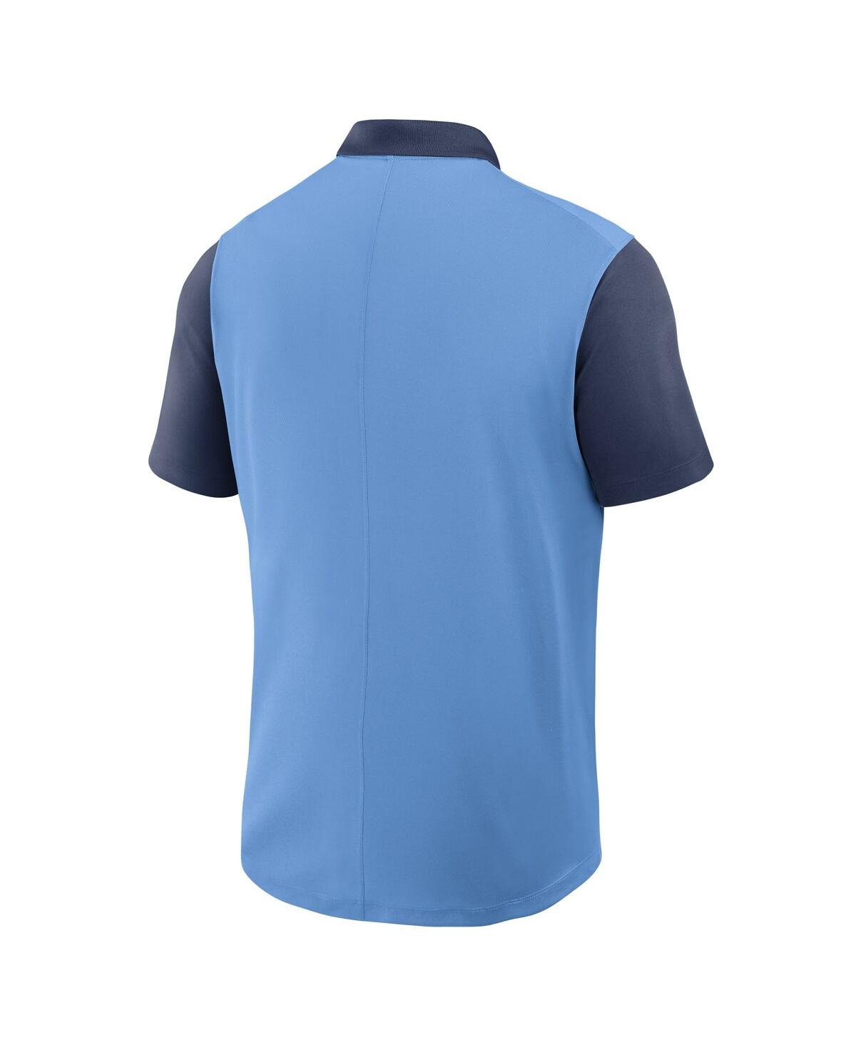Nike Men's Light Blue/navy Minnesota Twins Cooperstown Collection Color-block Victory Performance Polo Sh