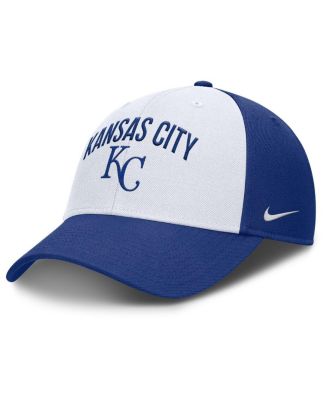 Nike - Men's White/Royal Kansas City Royals Club Performance Adjustable Hat