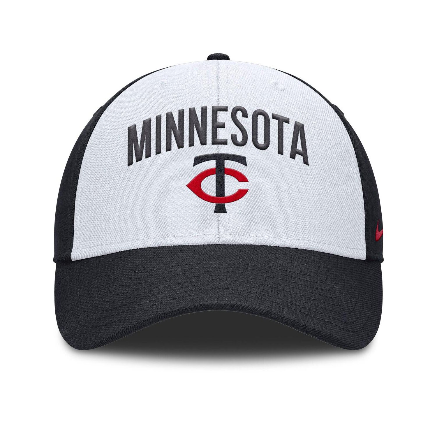 Men's White/Navy Minnesota Twins Club Performance Adjustable Hat