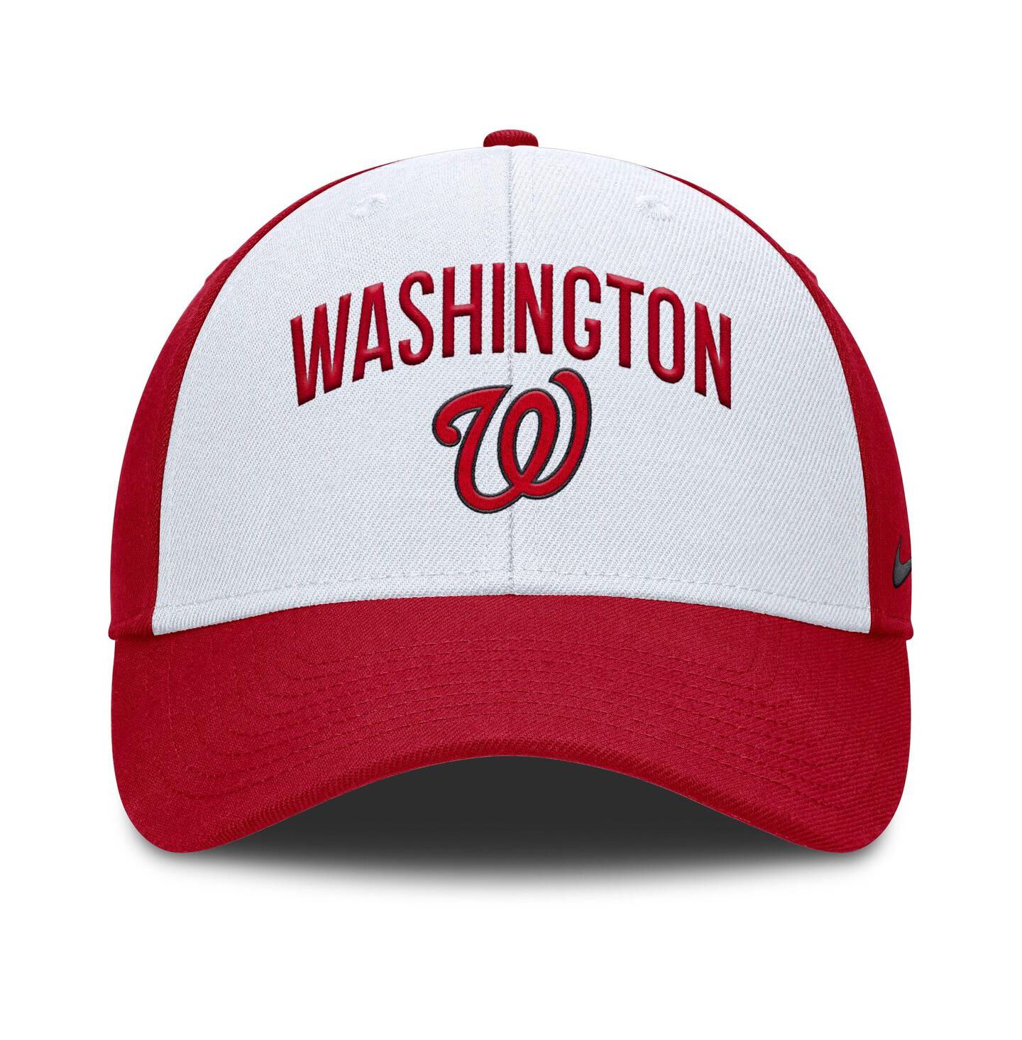 Мужская кепка Nike White/Red Washington Nationals Club Performance Adjustable Hat — фото 2