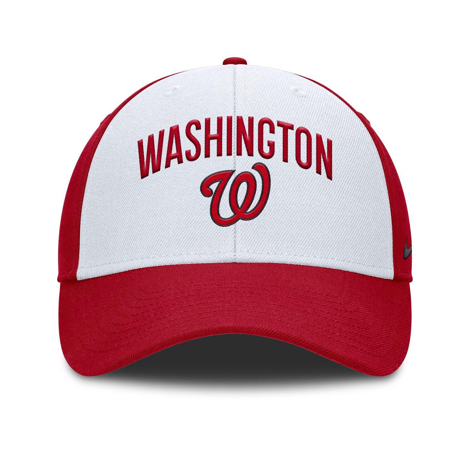 Men's White/Red Washington Nationals Club Performance Adjustable Hat