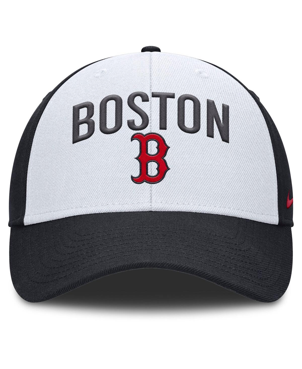 Nike Men's White/navy Boston Red Sox Club Performance Adjustable Hat