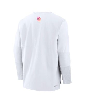 Men's White San Diego Padres Authentic Collection City Connect Lightweight Player Tri-Blend Performance Long Sleeve T-Shirt
