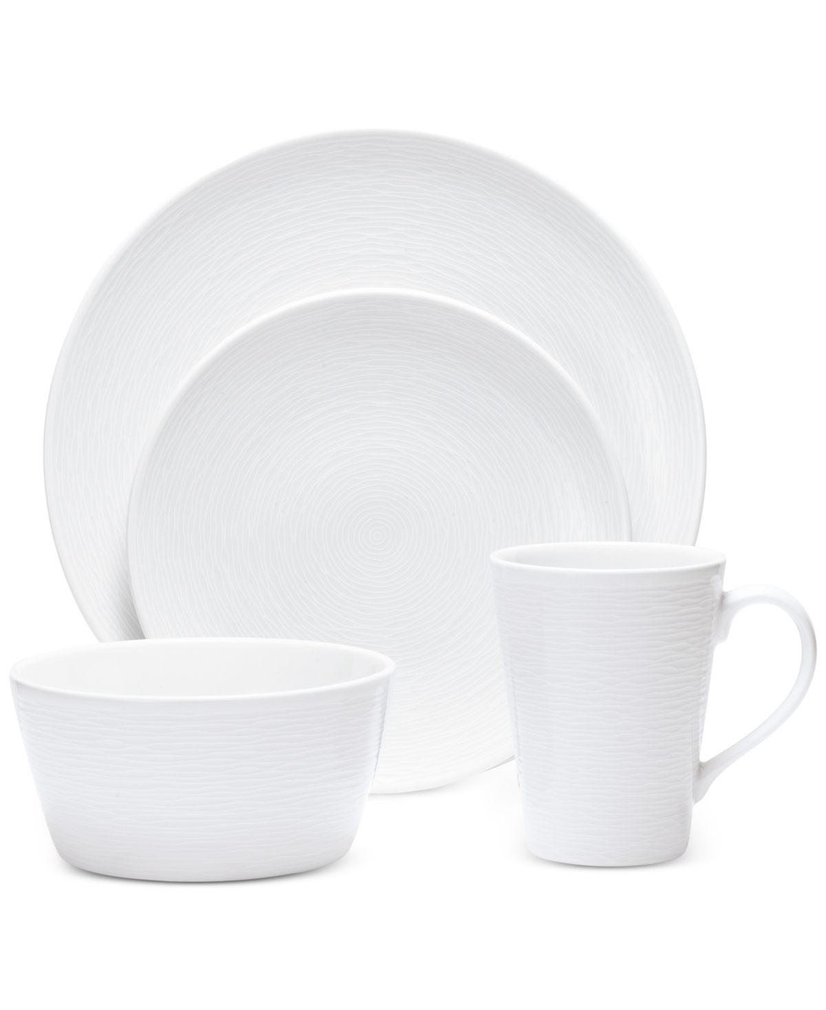 Swirl 4-Pc. Coupe Place Setting - White