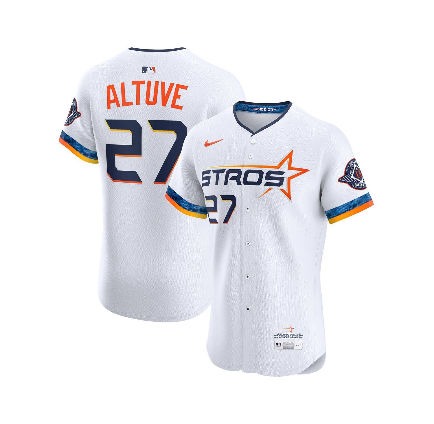 Men's Jose Altuve White Houston Astros 2025 City Connect Elite Player Jersey