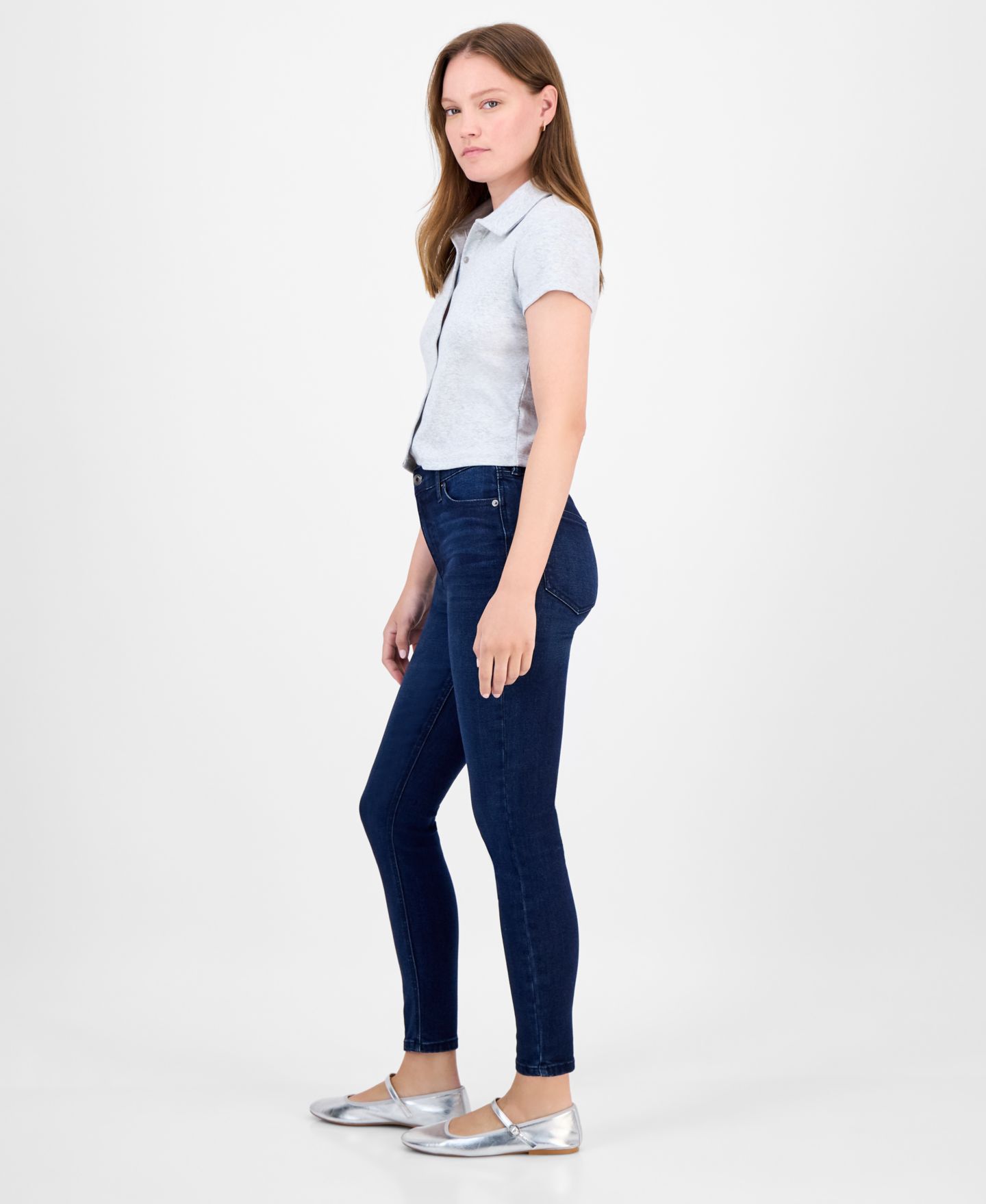 Женские джинсы Celebrity Pink Juniors' High-Rise Ankle Skinny, цвет: Muse — фото 10