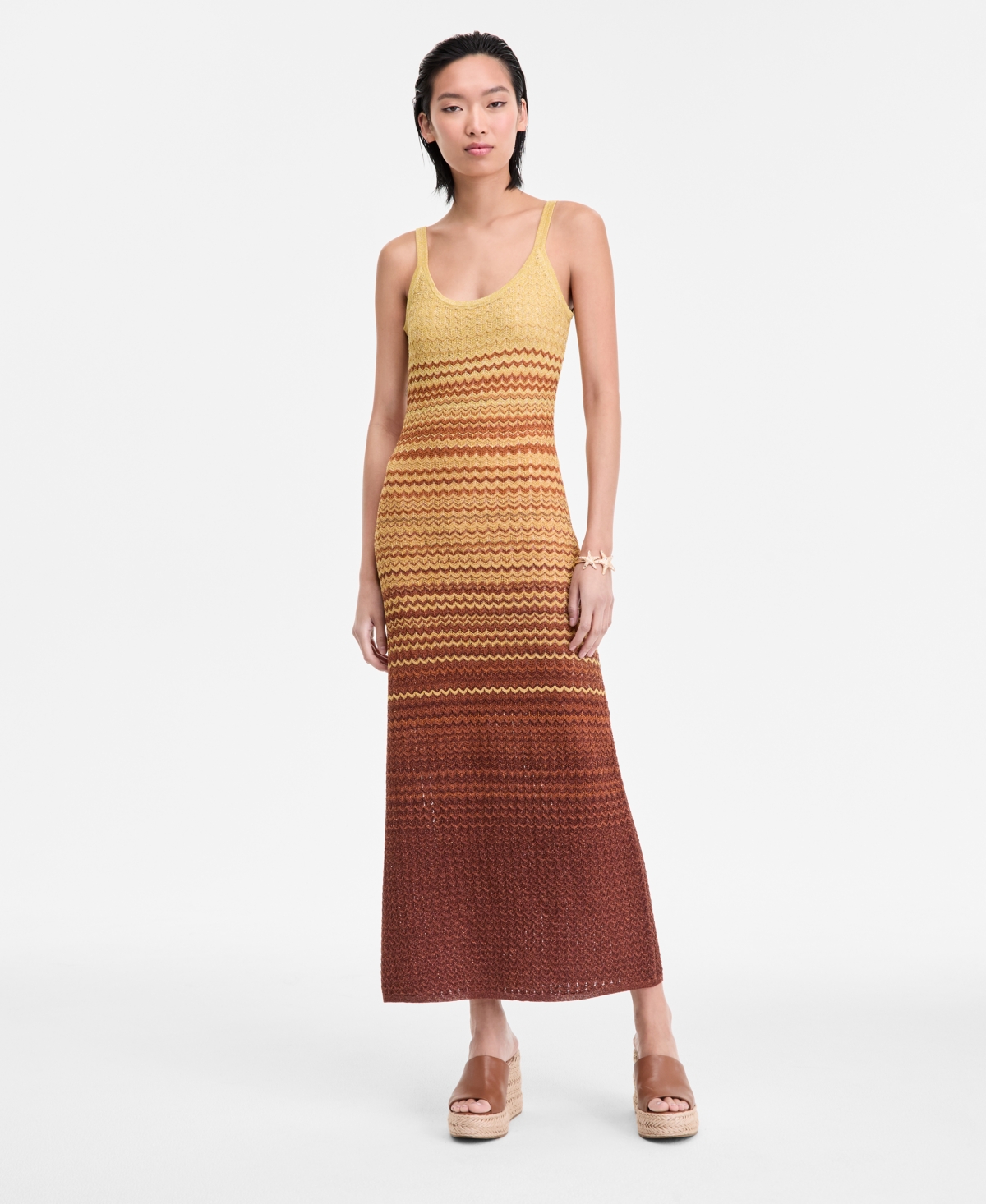 Women's Ombre Sleeveless Sweater Dress, Exclusively at Macy's - Org Yel Co