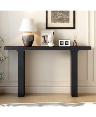 Elegant Acacia Veneer Entryway Table,Suitable For Entryway, Hallway, Living Room, Foyer, Corridor