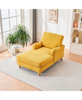 Streamdale Modern Mid-Century Indoor Oversized Chaise Lounger Comfort Sleeper Sofa with Soild Wood Legs