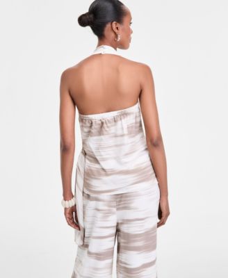 Women's Printed Wrap Top, Exclusively at Macy's