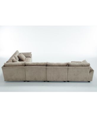 Streamdale Corduroy Modular Sofa, 5-Seat, Brown