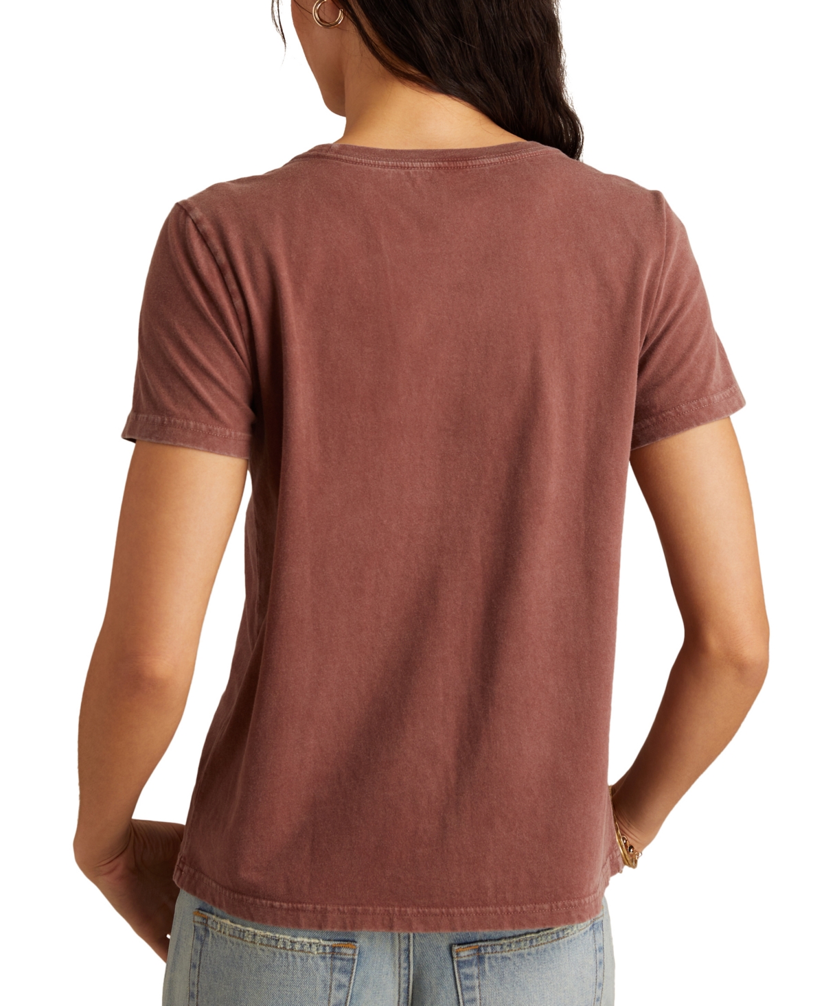 LUCKY BRAND WOMEN'S COTTON STUDDED GRATEFUL DEAD BEAR T-SHIRT 