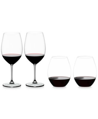 Riedel - Vinum & O Collections Crystal 4-Pc. Red Wine Glasses Value Set