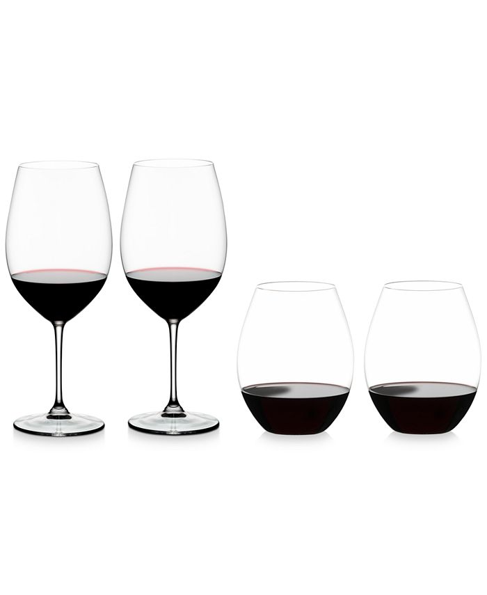Riedel Vinum & O Collections Red Wine Glasses 4 Piece Value Set