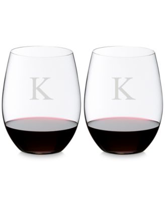 Riedel - O Monogram Collection 2-Pc. Block K Cabernet/Merlot Stemless Wine Glasses