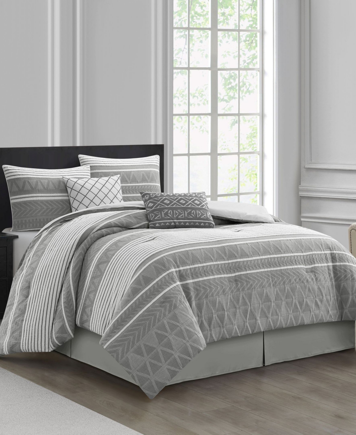 Stratford Park Cleluya Cotton Jacquard 6-pc. Comforter Set, California King