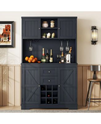Farmhouse Coffee and Wine Bar Cabinet