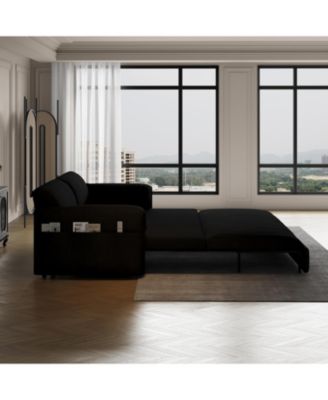  3-in-1 Convertible Sofa Bed with Side Storage