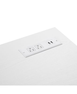 Streamdale Electric Fireplace TV Stand with Glass Shelves, 58