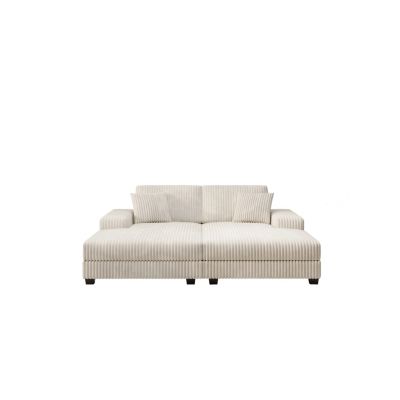 Corduroy Oversized Convertible Lounge Sleeper Sofa
