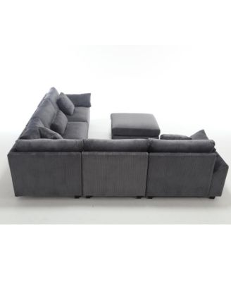 Oversized Modular Sectional Sofa Corduroy Comfort for the Living Room