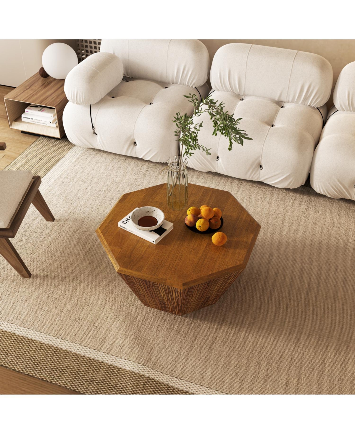 Streamdale Octagonal Rubberwood Coffee Table