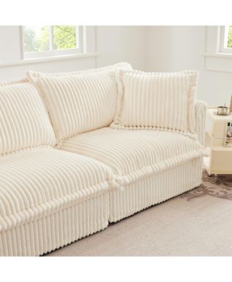 Modern 3-Seater Sofa with Comfy Pillows and Supple Armrests