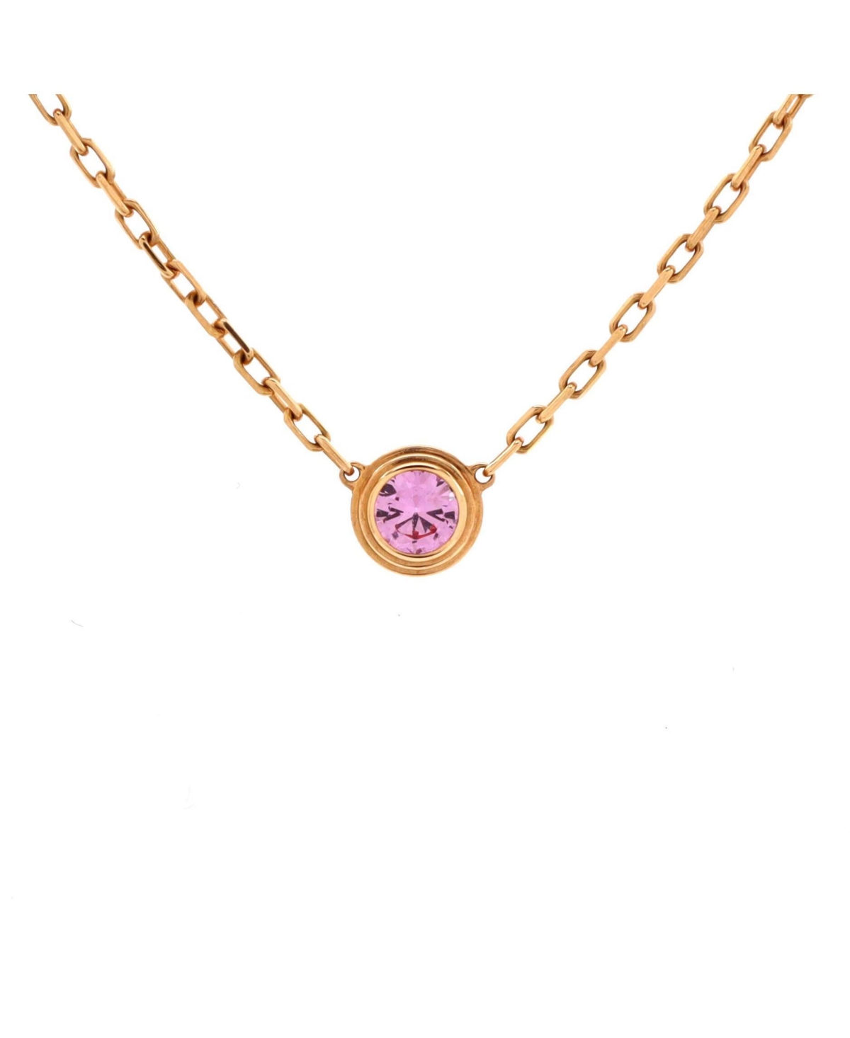 Cartier D'Amour 1 Pink Sapphire Necklace 18K Rose Gold - 18k rose gold