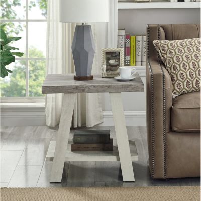 3-Piece Wood Coffee Table Set in Weathered