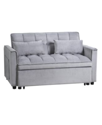 Streamdale Convertible Sleeper Sofa Bed with Velvet Loveseat