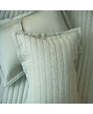 French Linen Channel Stitch Quilt & Sham Set - Full/Queen