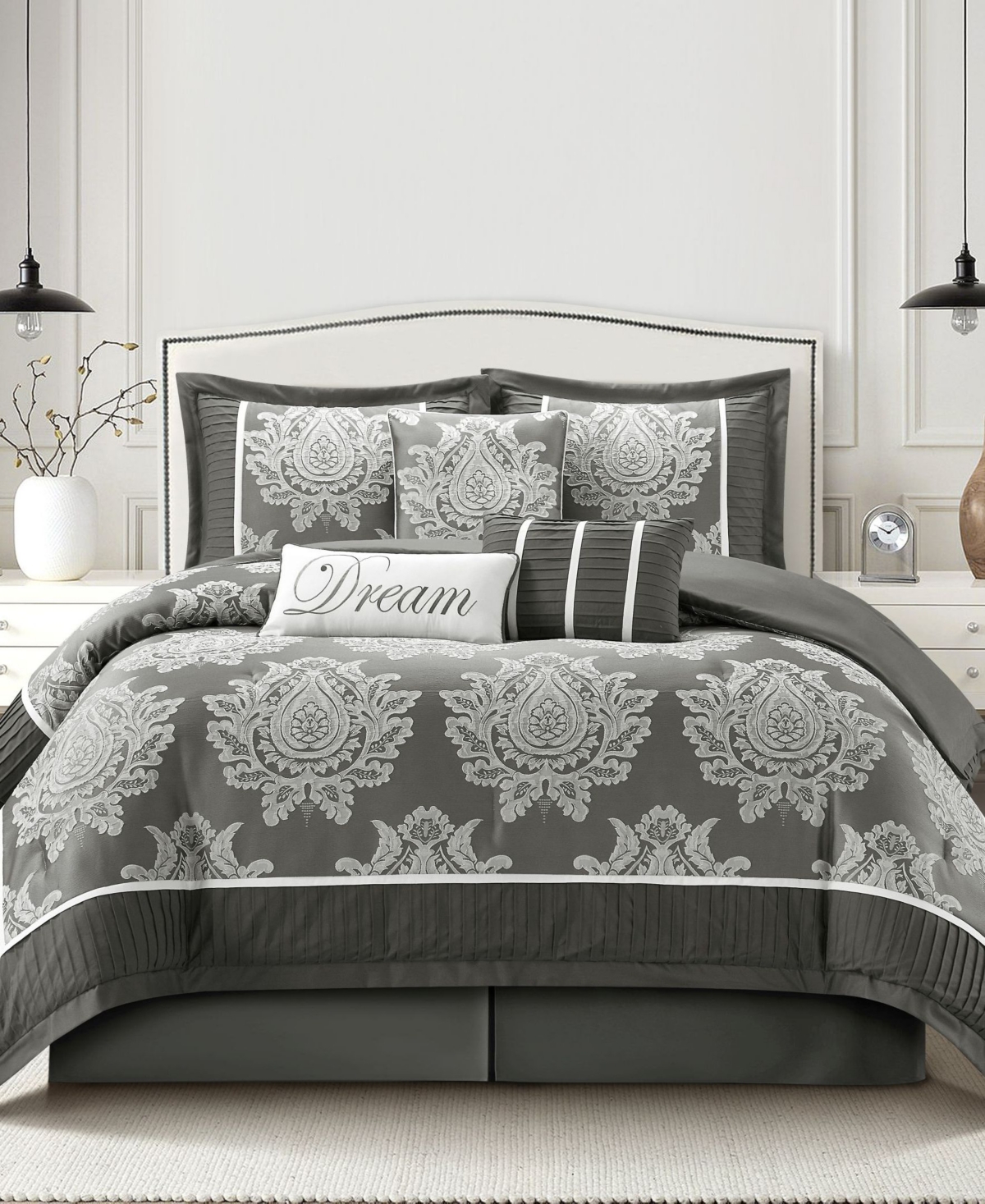 Stratford Park Therese Damask 7-pc. Comforter Set, King