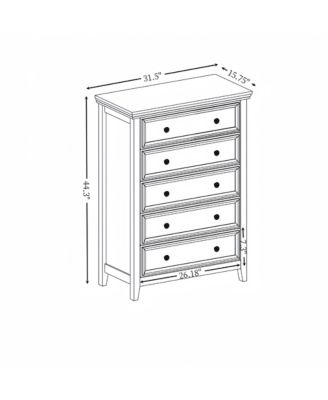 Modern 5-Drawer Dresser Storage and Style