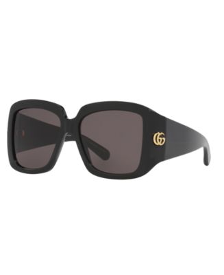 NEW GUCCI SUNGLASSES, WOMEN SQUARE OVERSIZED SUNGLASSES GUCCI GG1402S 001 Gucci Grey Ladies Square Sunglasses GG1402S 001 55  main image 4