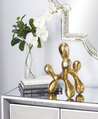 Aluminum Metal Abstract Decorative Sculpture, 11" x 11"