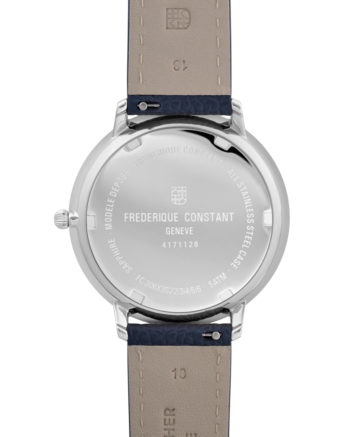 Frederique Constant Men's Classics Quartz Moonphase Leather Strap Watch 39mm