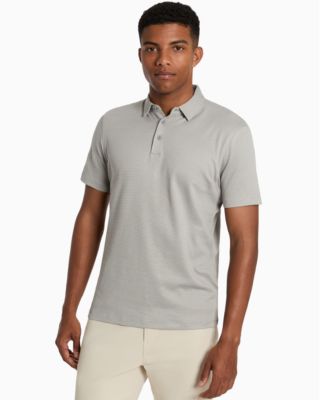 Men's Slim-Fit Two-Toned Textured-Knit Polo Shirt