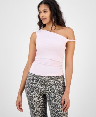 Madden Girl - Juniors' Twisted-Strap Asymmetrical Top