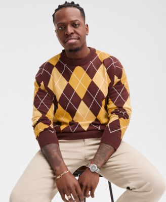 Men's Argyle Crewneck Sweater, Exclusively at Macy's