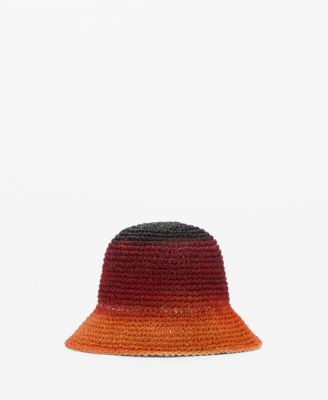 MANGO - Women's Natural Fiber Gradient Hat