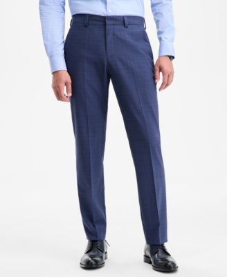 Men's Modern-Fit Plaid Suit Pants