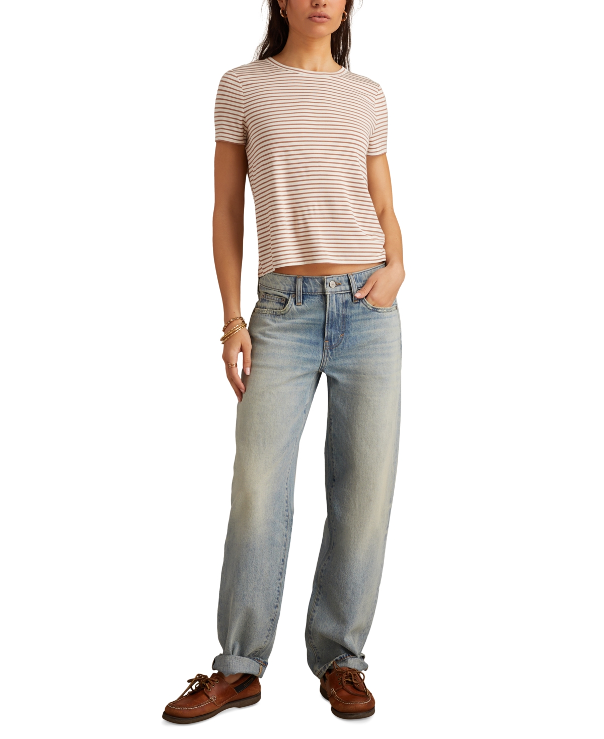 Women's The Baggy High-Rise Faded Jeans - Giddy Up