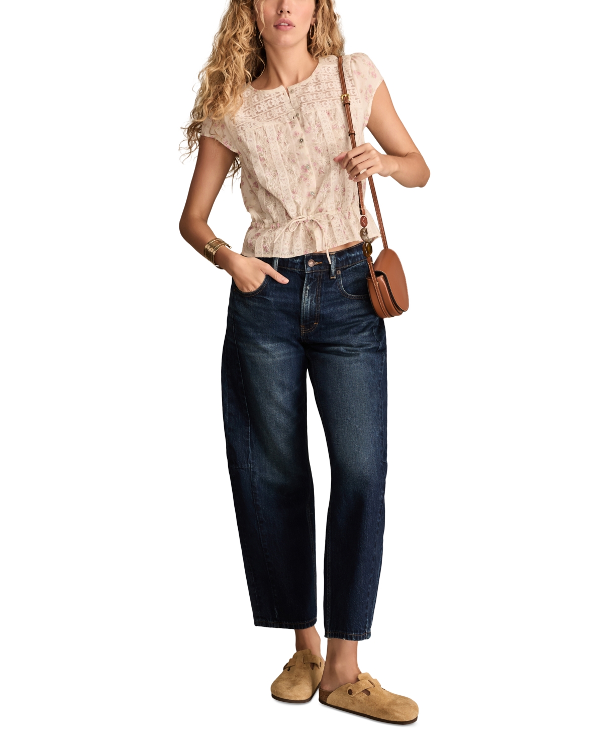 Women's High-Rise Barrel-Leg Jeans - Obsidian Blue
