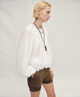 Women's Gathered Semi-Transparent Jacket