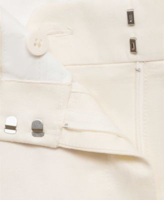 Women's Linen-Blend Suit Bermuda Shorts