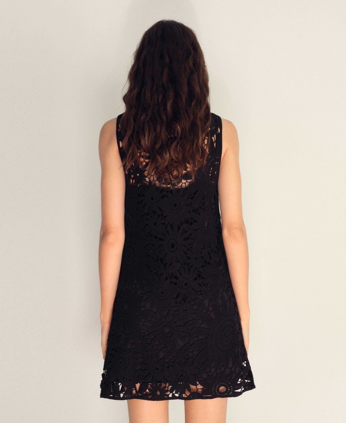 Mango Women's Crochet Short Dress