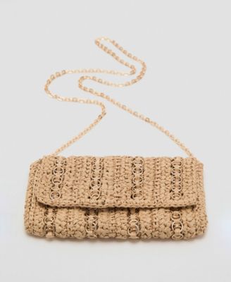 Women's Metal Rings Natural Fiber Bag