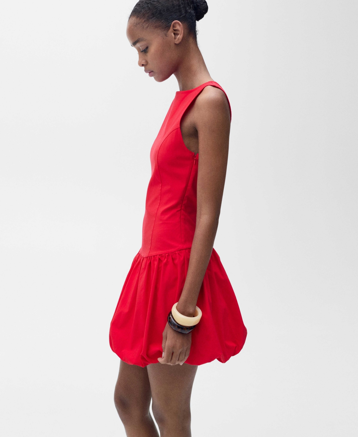 Shop Mango Women's Short Balloon-effect Dress