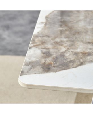 Streamdale Pandora Patterned Dining Table with Butterfly Legs (63"x31.5x30")