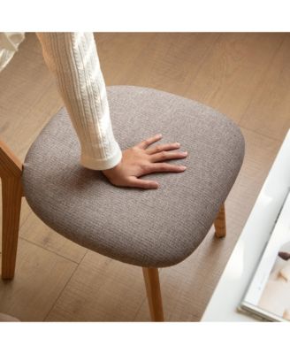 single dining chair solid oak natural wood North American FAS grade dirt-free simple elegant style